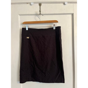 Lisette L Montreal Women’s Size 8 Animal Print Black Skirt Made in Canada